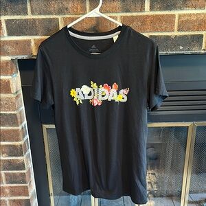 EUC Adidas Floral Graphic T-Shirt